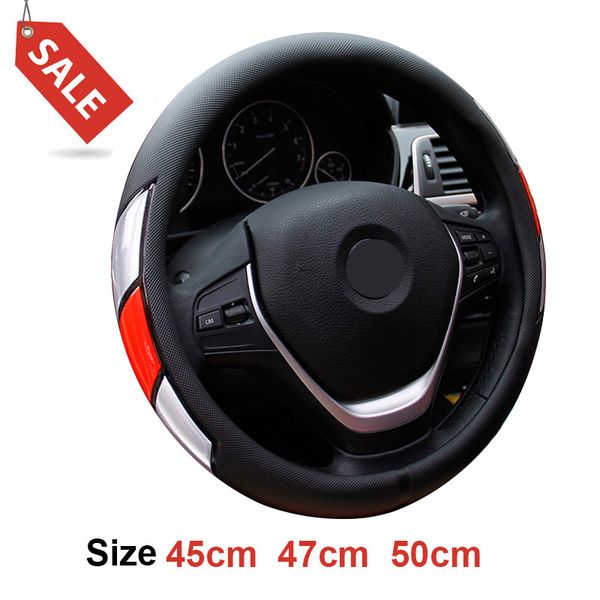 large size pu leather car steering wheel cover plus wheel hubs fit for different cars 45 47 50cm for trunk bus
large size pu leather car steering wheel cover plus wheel hubs fit for different cars 45 47 50cm for trunk bus
