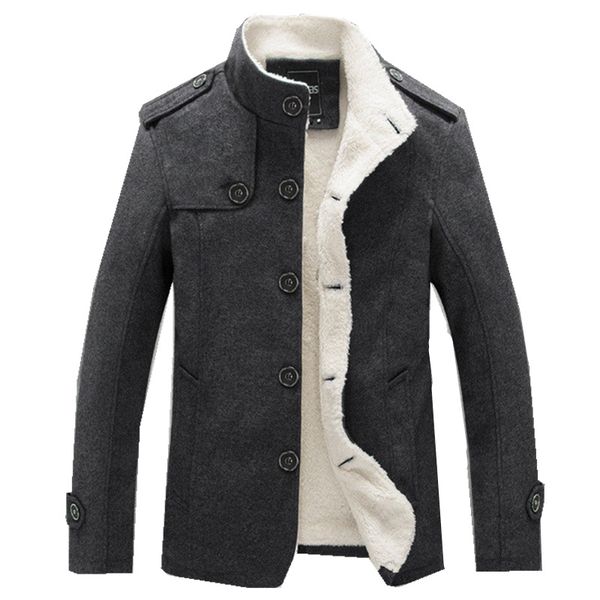 brand men wool blend coats 2019 winter fashion men's solid color coat clothing male thick warm overcoat, Black
brand men wool blend coats 2019 winter fashion men's solid color coat clothing male thick warm overcoat, Black