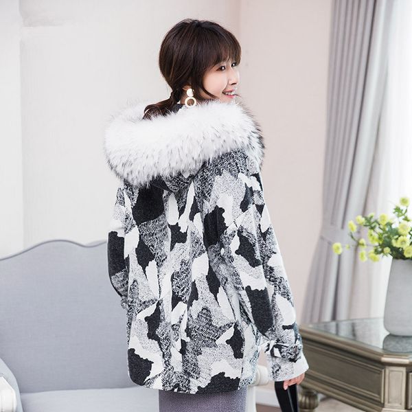 women's wool & blends 2021 warm winter jacket women cotton and coat female natural raccoon fur collar hooded coats 38036yq3790, Black
women's wool & blends 2021 warm winter jacket women cotton and coat female natural raccoon fur collar hooded coats 38036yq3790, Black