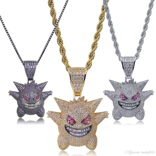 hip hop bling bling iced из ожерелье gengar полного 3a кубического циркона медного ожерелье креативного hip hop ювелирных изделий для мужчин, Silver
hip hop bling bling iced из ожерелье gengar полного 3a кубического циркона медного ожерелье креативного hip hop ювелирных изделий для мужчин, Silver