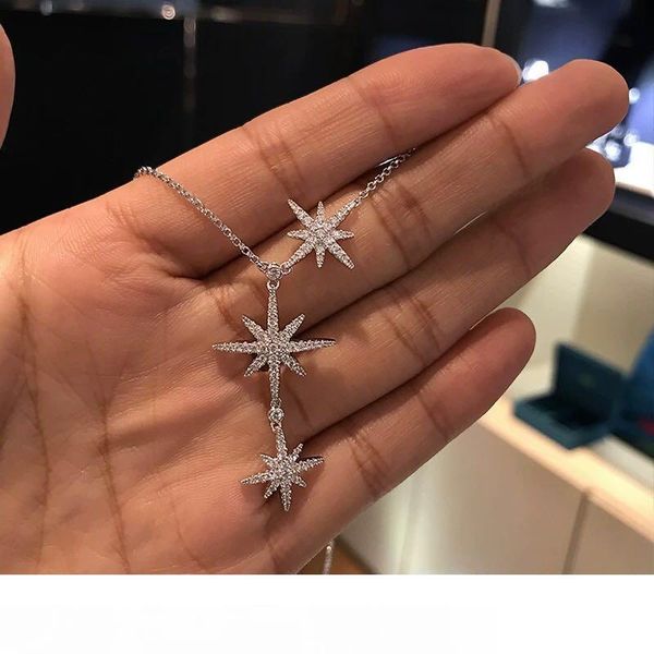 popular fashion brand high version ap three star necklace for lady design women party wedding lovers gift luxury jewelry for bride, Silver
popular fashion brand high version ap three star necklace for lady design women party wedding lovers gift luxury jewelry for bride, Silver