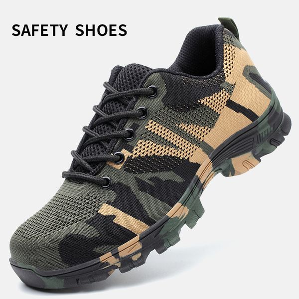 construction men's outdoor plus size steel toe cap work boots shoes men camouflage puncture proof safety shoes breathable, Black
construction men's outdoor plus size steel toe cap work boots shoes men camouflage puncture proof safety shoes breathable, Black