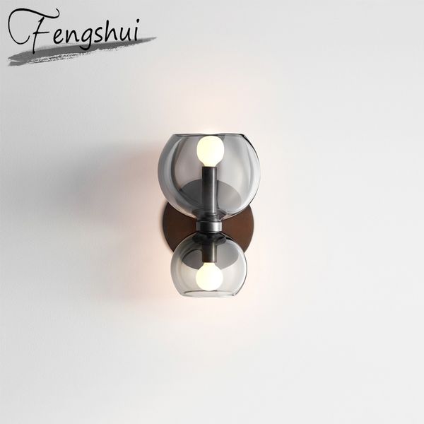 nordic iron glass led wall lamps double head sconces bedroom light fixture bedside living room l aisle stairs wall light
nordic iron glass led wall lamps double head sconces bedroom light fixture bedside living room l aisle stairs wall light