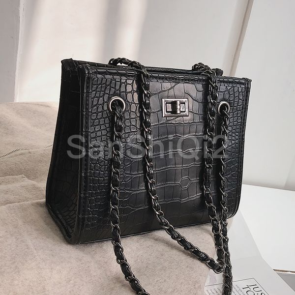 fashion retro big tote bag 2019 new quality pu leather women's handbag crocodile pattern chain shoulder messenger bags
fashion retro big tote bag 2019 new quality pu leather women's handbag crocodile pattern chain shoulder messenger bags