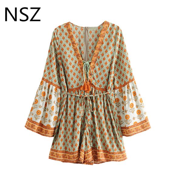 nsz women cotton summer bohemian beach kimono playsuit flare sleeve deep v neck belt loose casual shorts rompers overalls, Black;white
nsz women cotton summer bohemian beach kimono playsuit flare sleeve deep v neck belt loose casual shorts rompers overalls, Black;white
