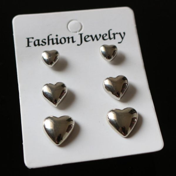 simple brincos 3pair/set stud earrings sets for women fashion ear jewelry cute heart love earring wedding 2018 new arrival, Golden;silver
simple brincos 3pair/set stud earrings sets for women fashion ear jewelry cute heart love earring wedding 2018 new arrival, Golden;silver