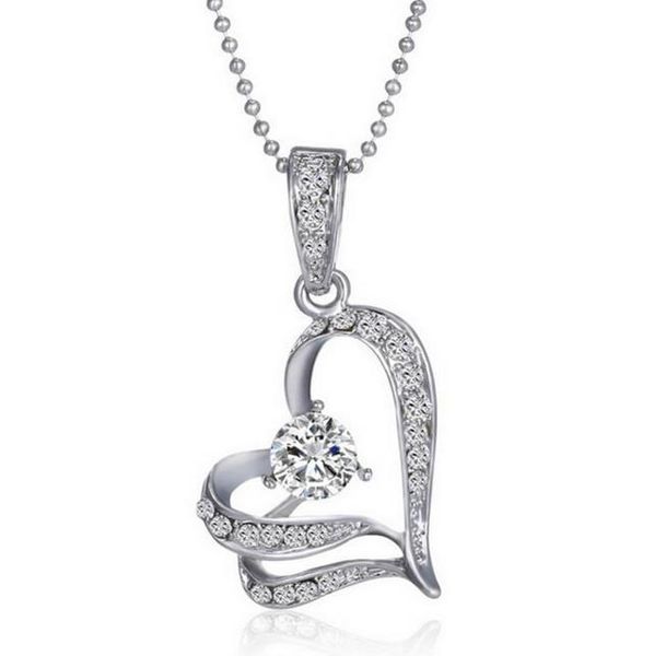 women crystal love heart pendants necklaces jewelry fashion girls lady heart crystal pendant necklace new jewelry, Silver
women crystal love heart pendants necklaces jewelry fashion girls lady heart crystal pendant necklace new jewelry, Silver