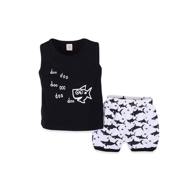 2pcs/set baby sleeveless cute shark printed newborn baby vest + shorts set infant bebe overalls toddler clothes, White
2pcs/set baby sleeveless cute shark printed newborn baby vest + shorts set infant bebe overalls toddler clothes, White