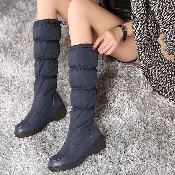 warmer hiking snow boots women winter fashion thick bottom round toe high tube shoes woman slip-on solid snow boot bottes femme, Black
warmer hiking snow boots women winter fashion thick bottom round toe high tube shoes woman slip-on solid snow boot bottes femme, Black