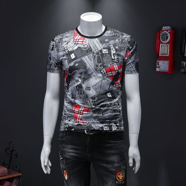 2022 new double mercerized cotton men's round neck short-sleeved t-shirts slim fashion trend printing casual bottoming shirts, White;black
2022 new double mercerized cotton men's round neck short-sleeved t-shirts slim fashion trend printing casual bottoming shirts, White;black