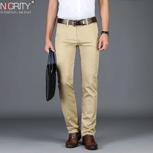 nigrity 2019 spring new mens business casual pant fashion trousers straight elastic fabric basic classic male fashion size 28-42, Black
nigrity 2019 spring new mens business casual pant fashion trousers straight elastic fabric basic classic male fashion size 28-42, Black