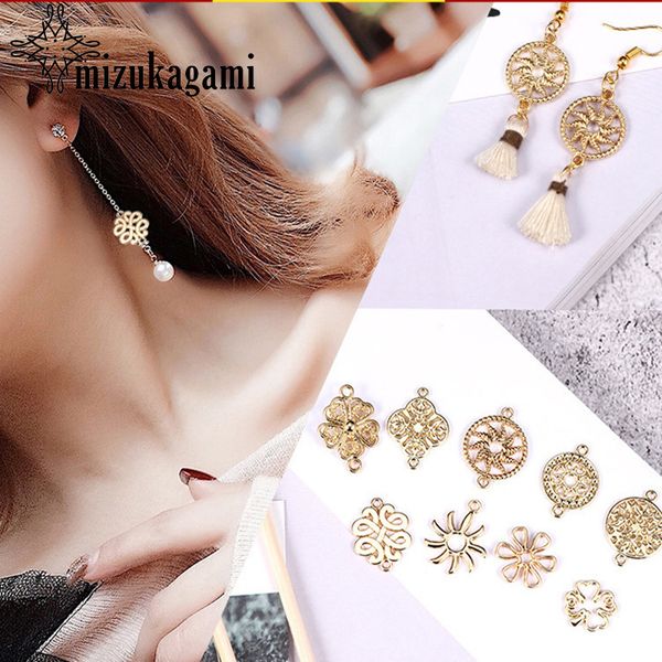 10pcs/lot gold zinc alloy flowers geometry charms earrings connectors for diy earrings jewelry making finding accessories, Golden;silver
10pcs/lot gold zinc alloy flowers geometry charms earrings connectors for diy earrings jewelry making finding accessories, Golden;silver