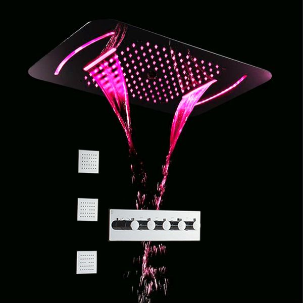 luxury shower set 380*580mm remote control 64 color change led embed ceiling shower head set with massage body jets high flow mixer valve
luxury shower set 380*580mm remote control 64 color change led embed ceiling shower head set with massage body jets high flow mixer valve