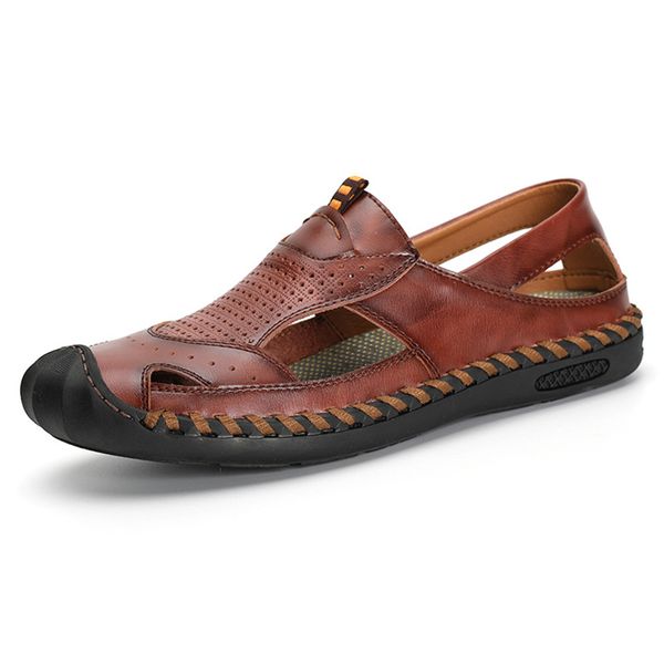 2020 men summer shoes casual outdoor beach sandals hollow out leather breathable sandals non-slip male beach shoes size 38-46, Black
2020 men summer shoes casual outdoor beach sandals hollow out leather breathable sandals non-slip male beach shoes size 38-46, Black