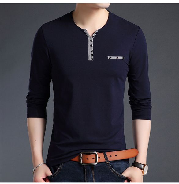 designer slim mens v neck tshirts fashion pure color button long sleeve tees casual male casual apparel, White;black
designer slim mens v neck tshirts fashion pure color button long sleeve tees casual male casual apparel, White;black