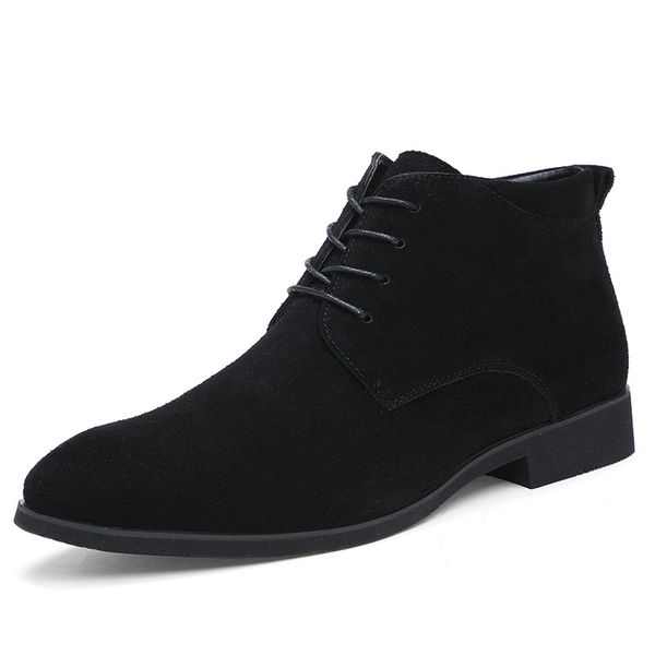 2019 new fashionable men's pointy casual leather boots winter boot mens shoes, Black
2019 new fashionable men's pointy casual leather boots winter boot mens shoes, Black