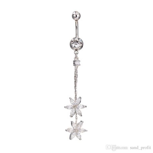 crystal designer navels fashion bling bling gemstone navel flower bell button rings body jewelry for women gift, Silver 
crystal designer navels fashion bling bling gemstone navel flower bell button rings body jewelry for women gift, Silver