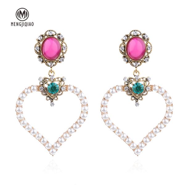 mengjiqiao new vintage colorful hollow big love heart dangle earrings for women statement simulated pearl drop orecchini, Silver
mengjiqiao new vintage colorful hollow big love heart dangle earrings for women statement simulated pearl drop orecchini, Silver