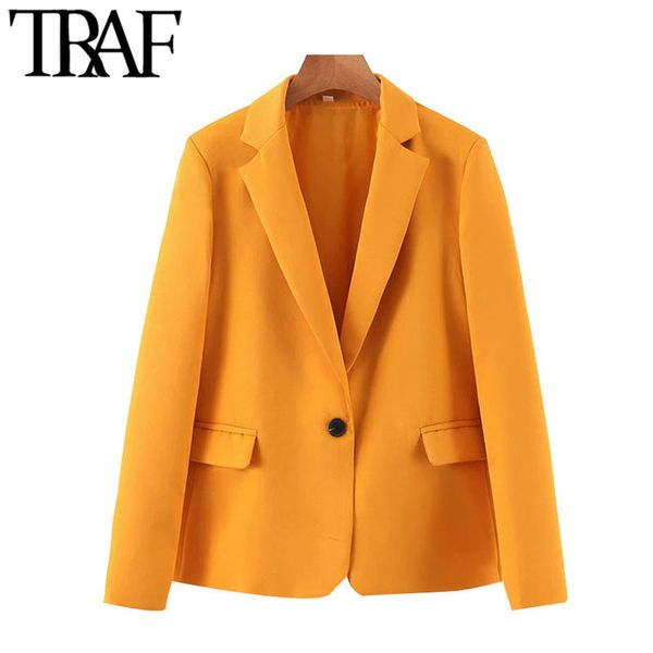 traf women fashion office wear single button blazers coat vintage long sleeve pockets female outerwear chic, White;black
traf women fashion office wear single button blazers coat vintage long sleeve pockets female outerwear chic, White;black