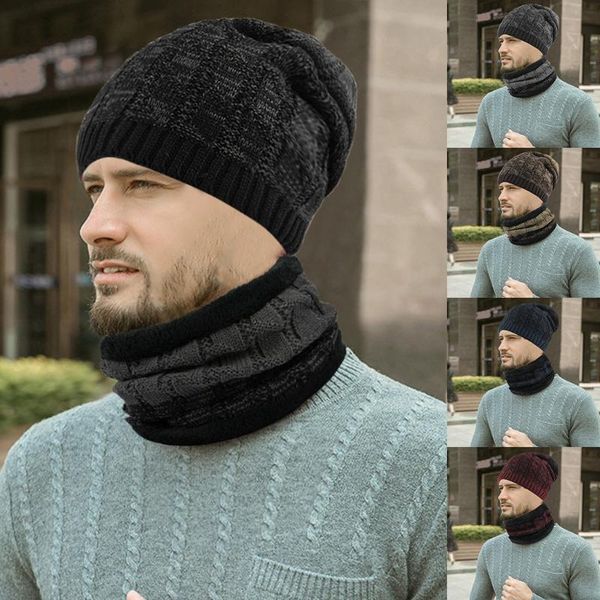 men fleece lined warm beanie hat knitted cap winter hat scarf two-piece set winter thicken windproof hats for men, Blue;gray
men fleece lined warm beanie hat knitted cap winter hat scarf two-piece set winter thicken windproof hats for men, Blue;gray