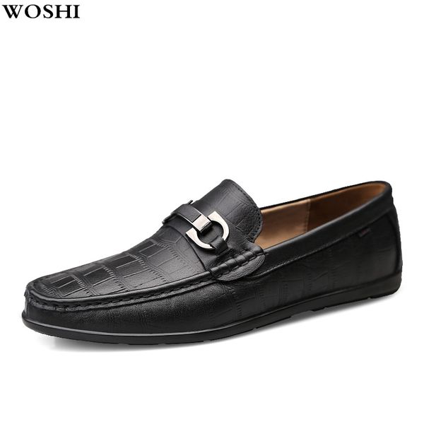 fashion casual men's shoes outdoor genuine leather classic breathable moccasins slip on loafers soft driving shoes, Black
fashion casual men's shoes outdoor genuine leather classic breathable moccasins slip on loafers soft driving shoes, Black
