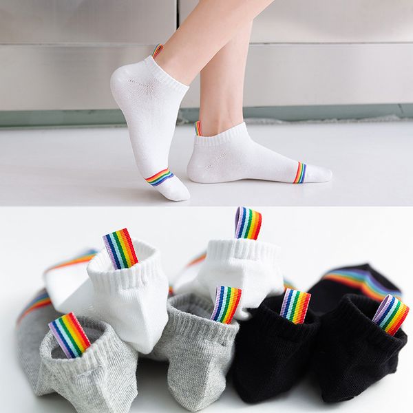sweet woman sock ladies thin socks stripe rainbow for women white black style ankle female cotton trendy spring summer skarpetki, Black;white
sweet woman sock ladies thin socks stripe rainbow for women white black style ankle female cotton trendy spring summer skarpetki, Black;white