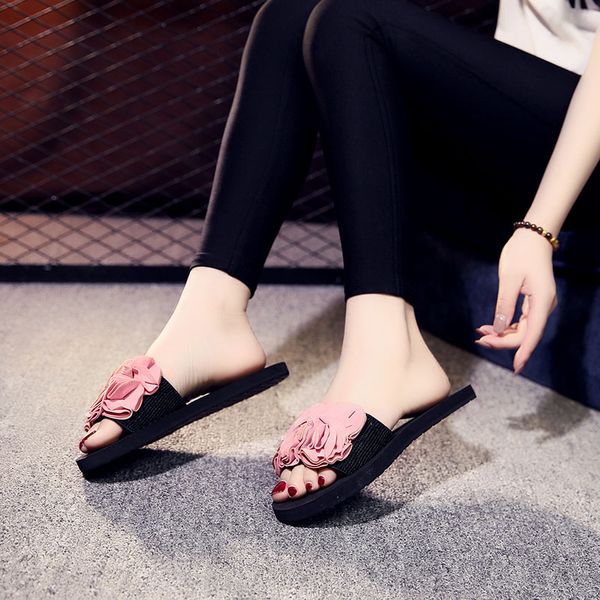 2019 fashion women flat slippers flower open toe wear-resistant anti-slip for summer outdoor beach casual slippers lby, Black
2019 fashion women flat slippers flower open toe wear-resistant anti-slip for summer outdoor beach casual slippers lby, Black