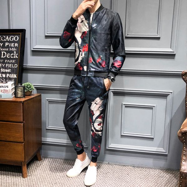 2020 fall clothing ropa hombre de marca designer tracksuit men girl face print jogginganzug herren (jacket+sweatpant, Black;brown
2020 fall clothing ropa hombre de marca designer tracksuit men girl face print jogginganzug herren (jacket+sweatpant, Black;brown