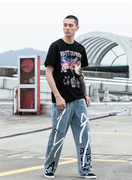 mens hiphop loose relaxed jeans solid doodling vintage boys wide leg jeans designer letter printed male trousers, Blue
mens hiphop loose relaxed jeans solid doodling vintage boys wide leg jeans designer letter printed male trousers, Blue