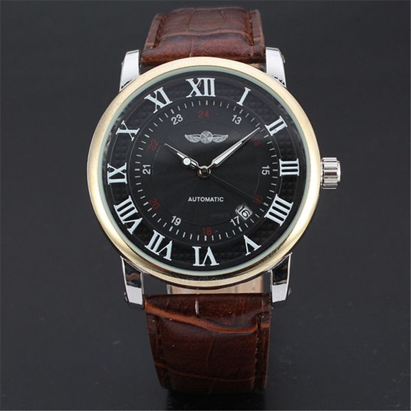 fashion brand winner men automatic watch real leather calendar luminous mechanical watch simple designer watches business watch, Slivery;brown
fashion brand winner men automatic watch real leather calendar luminous mechanical watch simple designer watches business watch, Slivery;brown