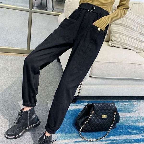 high waist streetwear black cargo pants big pocket joggers women vintage loose harem pants trousers sweatpants ladies harajuku, Black;white
high waist streetwear black cargo pants big pocket joggers women vintage loose harem pants trousers sweatpants ladies harajuku, Black;white