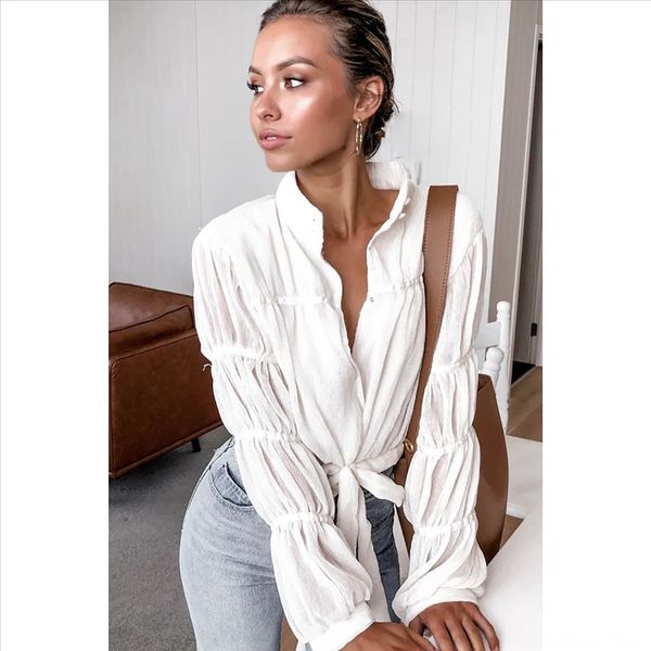 сплошной цвет рукав ins женщин лук галстук тонкий фонарь футболки фонарь темперамент футболку, White
сплошной цвет рукав ins женщин лук галстук тонкий фонарь футболки фонарь темперамент футболку, White