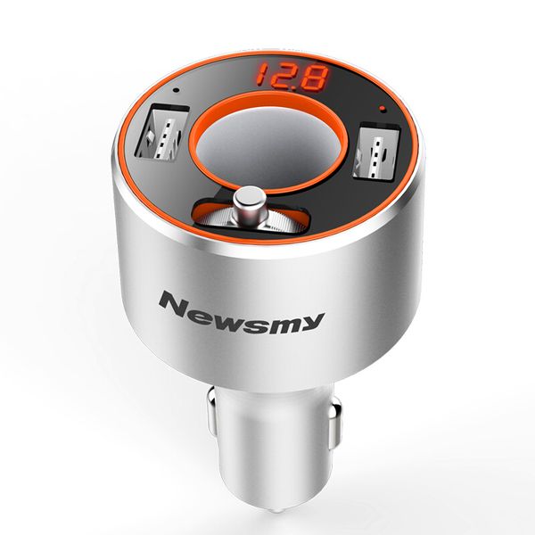 newsmy c66 car mp3 bluetooth u disk player 2 usb ports fm radio transmission phone talking function voltage display
newsmy c66 car mp3 bluetooth u disk player 2 usb ports fm radio transmission phone talking function voltage display