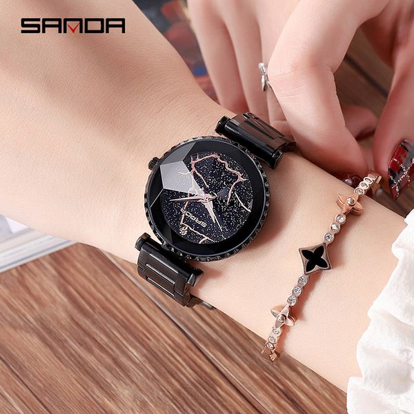 sanda new trend luxury women's watch fashion women's personality fashion lady watch starry sky mesh steel belt ladies, Slivery;brown
sanda new trend luxury women's watch fashion women's personality fashion lady watch starry sky mesh steel belt ladies, Slivery;brown