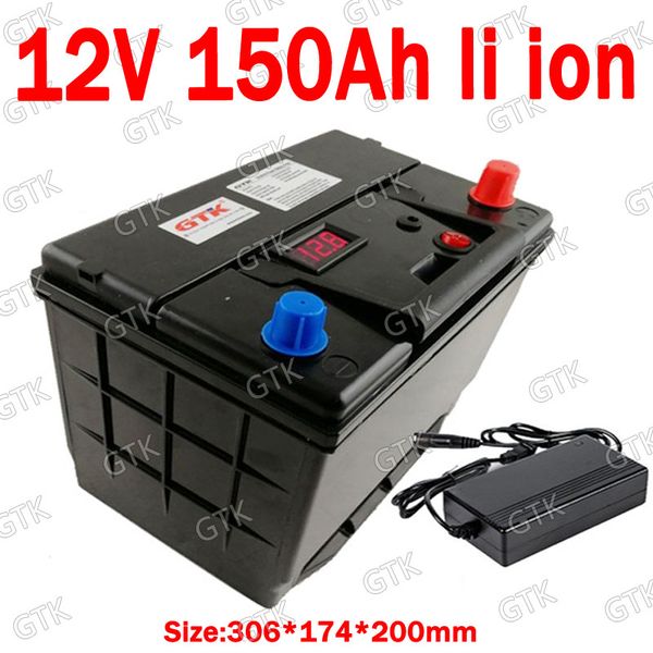 gtk waterproof 12v 150ah lithium ion battery li ion with bms for 1200w inverter solar panels scooter go cart rv +10a charger
gtk waterproof 12v 150ah lithium ion battery li ion with bms for 1200w inverter solar panels scooter go cart rv +10a charger