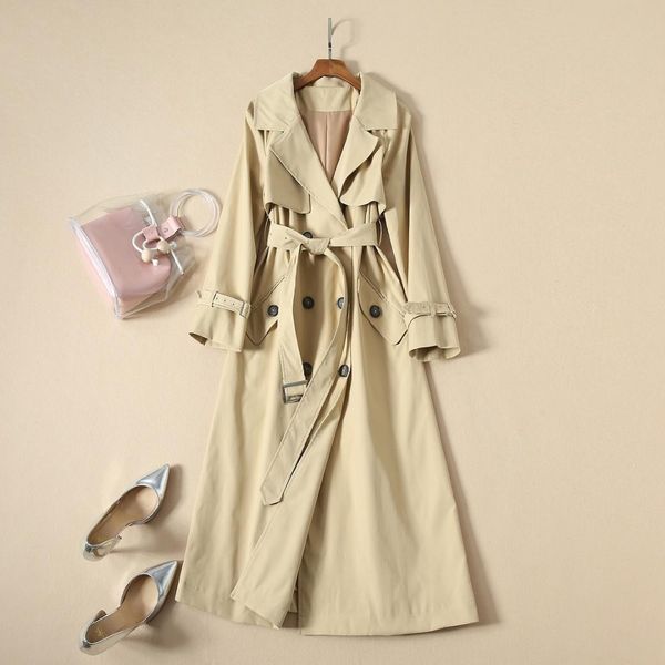 2019 new elegant temperament windbreaker jacket 1129, Tan;black
