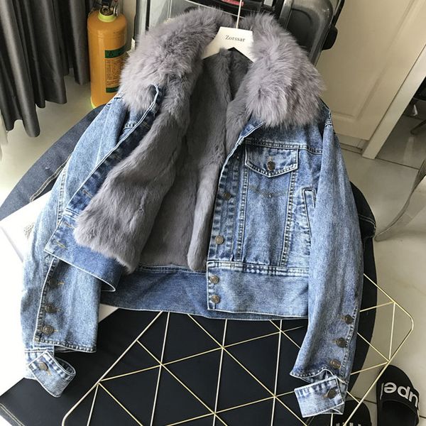 real fur parkas for women demin jacket winter short parka natural fur collar new genuine coats thick warm coat hh23, Black
real fur parkas for women demin jacket winter short parka natural fur collar new genuine coats thick warm coat hh23, Black