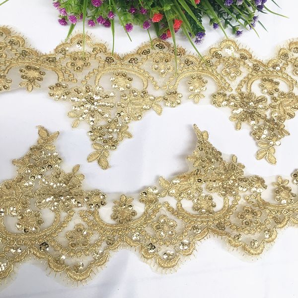 3yard/lot wide 13cm gold sequin car bone lace trim wedding dress clothes curtain home decoration lace fabric accessories, Pink;blue
3yard/lot wide 13cm gold sequin car bone lace trim wedding dress clothes curtain home decoration lace fabric accessories, Pink;blue