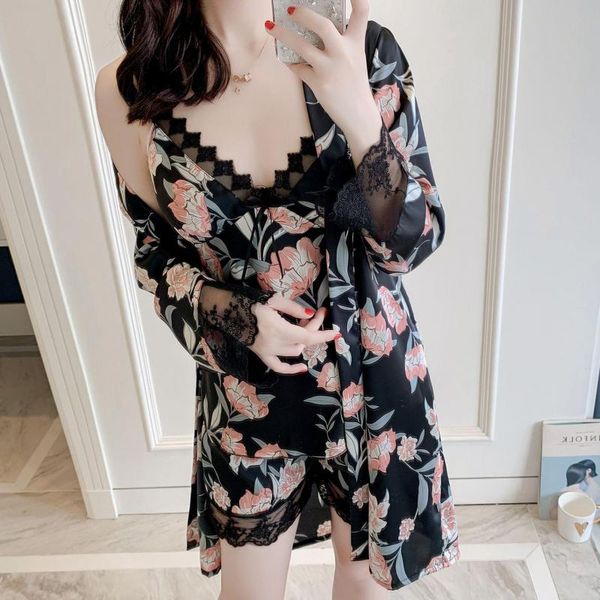 2020 new 3pcs nighty&robe suit satin kimono gown women bathrobe sleepwear print nightgown home clothes lace nightwear, Black;red
2020 new 3pcs nighty&robe suit satin kimono gown women bathrobe sleepwear print nightgown home clothes lace nightwear, Black;red