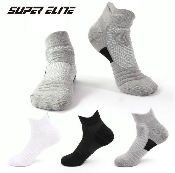 men's sports socks sweat absorbing non-skid towel bottom boat socks short barrel elite basketball socks men, Black 
men's sports socks sweat absorbing non-skid towel bottom boat socks short barrel elite basketball socks men, Black