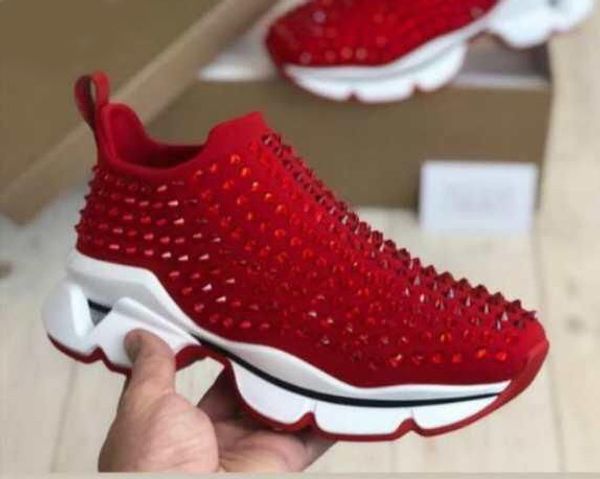 HOT mens womens high suede red bottom casual shoes,fashion gentleman designer sneakers heels Fashion Spikes Studded Spikes Flats Sneakers 
HOT mens womens high suede red bottom casual shoes,fashion gentleman designer sneakers heels Fashion Spikes Studded Spikes Flats Sneakers