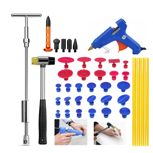 furuix pdr tools dent repair kit dent removal tool slide hammer pdr puller tab kit for car body repair with glue gun
furuix pdr tools dent repair kit dent removal tool slide hammer pdr puller tab kit for car body repair with glue gun