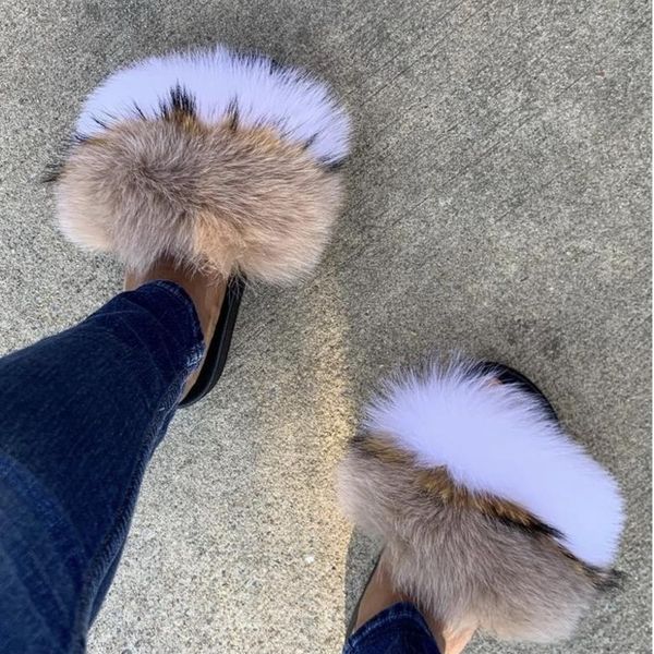 2019 women's summer outdoor slippers real fur slippers rainbow colors women slippers beach fox fur slides, Black
2019 women's summer outdoor slippers real fur slippers rainbow colors women slippers beach fox fur slides, Black