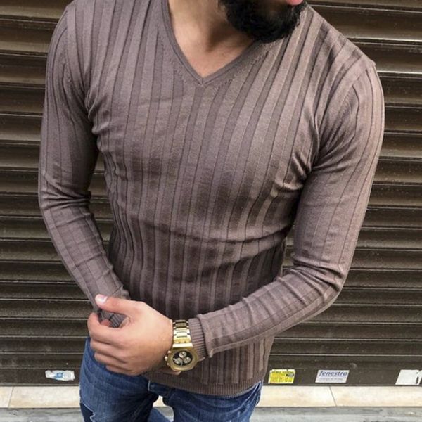 men fashion spring autumn warm casual sweaters 2019 new male v-neck long sleeve striped knitted pullover men base shirt, White;black
men fashion spring autumn warm casual sweaters 2019 new male v-neck long sleeve striped knitted pullover men base shirt, White;black