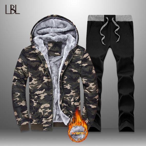 lbl camouflage tracksuit set men winter streetwear fleece thick hoodies set warm jacket + pants mens 2 piece tracksuits outwear, Gray
lbl camouflage tracksuit set men winter streetwear fleece thick hoodies set warm jacket + pants mens 2 piece tracksuits outwear, Gray