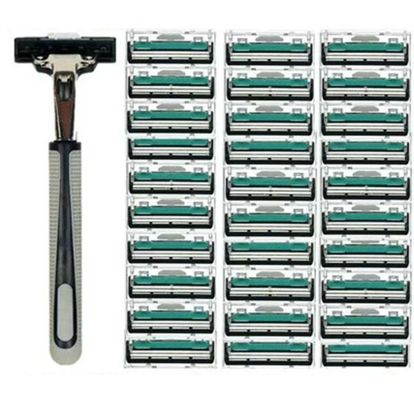1 handle 30pcs double layers men face shaving razors blades male manual razor blades for standard beard shaver trimmer
1 handle 30pcs double layers men face shaving razors blades male manual razor blades for standard beard shaver trimmer