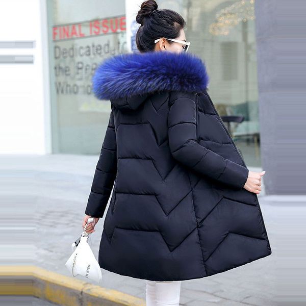 women's down & parkas winter jacket women 2021 female long mujer coat fake fur collar warm woman parka outerwear, Black
women's down & parkas winter jacket women 2021 female long mujer coat fake fur collar warm woman parka outerwear, Black