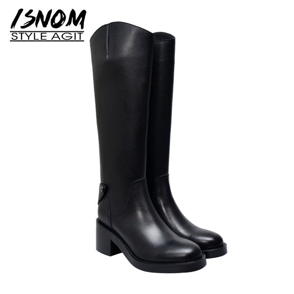 isnom motorcycle boots women knee high boots round toe cow leather shoes female party high heels shoes ladies winter 2019 new, Black
isnom motorcycle boots women knee high boots round toe cow leather shoes female party high heels shoes ladies winter 2019 new, Black