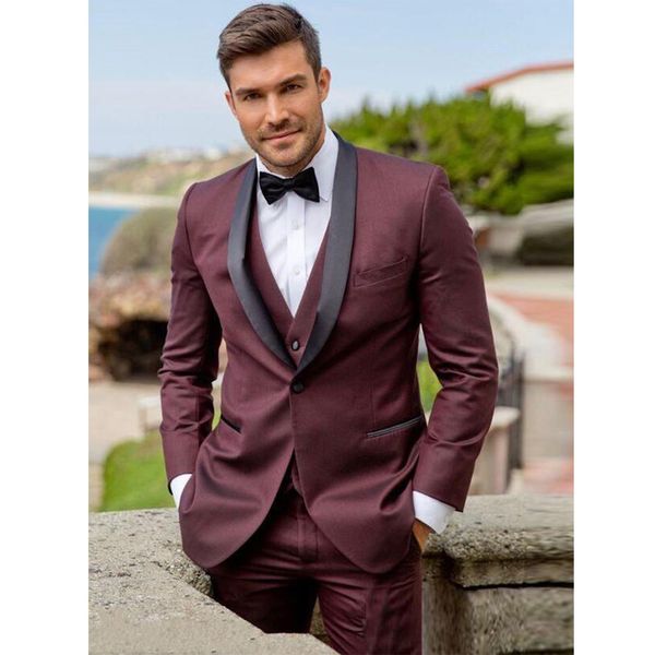fashion burgundy groom tuxedos black shawl lapel groomsmen wedding dress excellent man jacket blazer 3 piece suit(jacket+pants+vest+tie), Black;gray
fashion burgundy groom tuxedos black shawl lapel groomsmen wedding dress excellent man jacket blazer 3 piece suit(jacket+pants+vest+tie), Black;gray