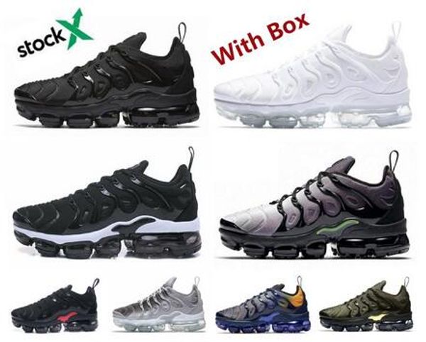 with box new 2020 tn plus running shoes triple black metallic silver gradient geometric volt men sport trainers game royal athletic sneakers
with box new 2020 tn plus running shoes triple black metallic silver gradient geometric volt men sport trainers game royal athletic sneakers